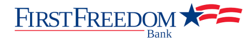 Go to First Freedom Bank Home page.